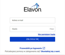 panel akceptanta- widok login- Elavon
