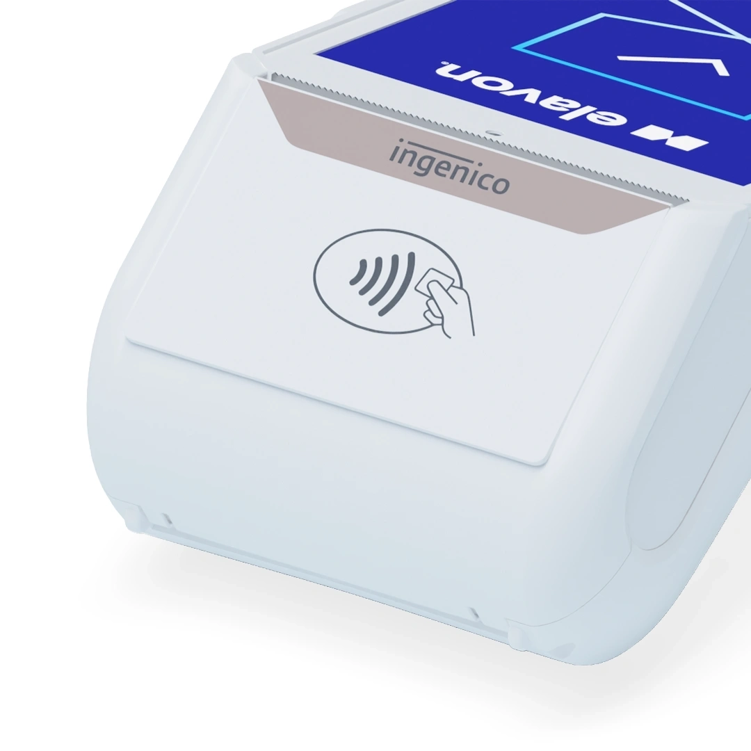 DX8000 terminal płatniczy z bliska